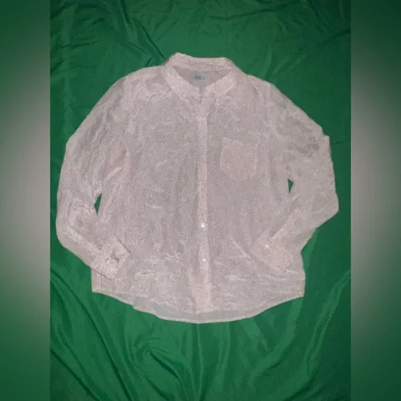 Rails Kate 100% Silk Animal Print Patterned Button-Down Shirt size Large- Flaw - Picture 2 of 12